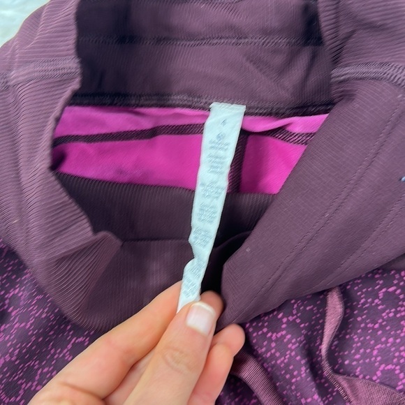 Lululemon Shake It Out Crop Star Pixel Raspberry Bordeaux Drama / Bordeaux Drama - Picture 4 of 5